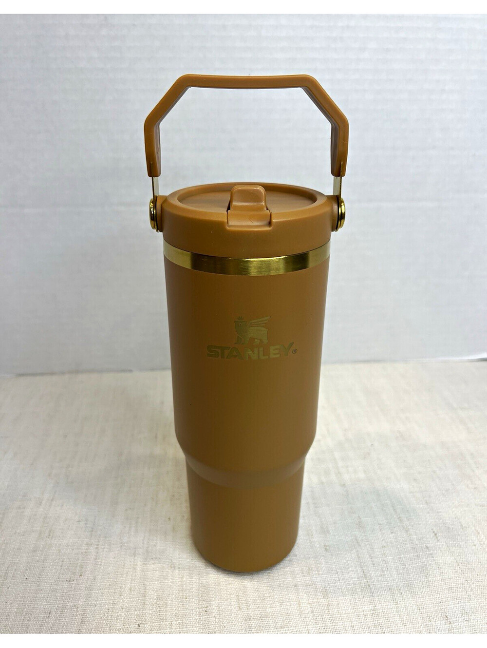 Stanley Quencher H2.0 FlowState 30 oz Mocha/Gold Insulated w/ Handle Lid Straw
